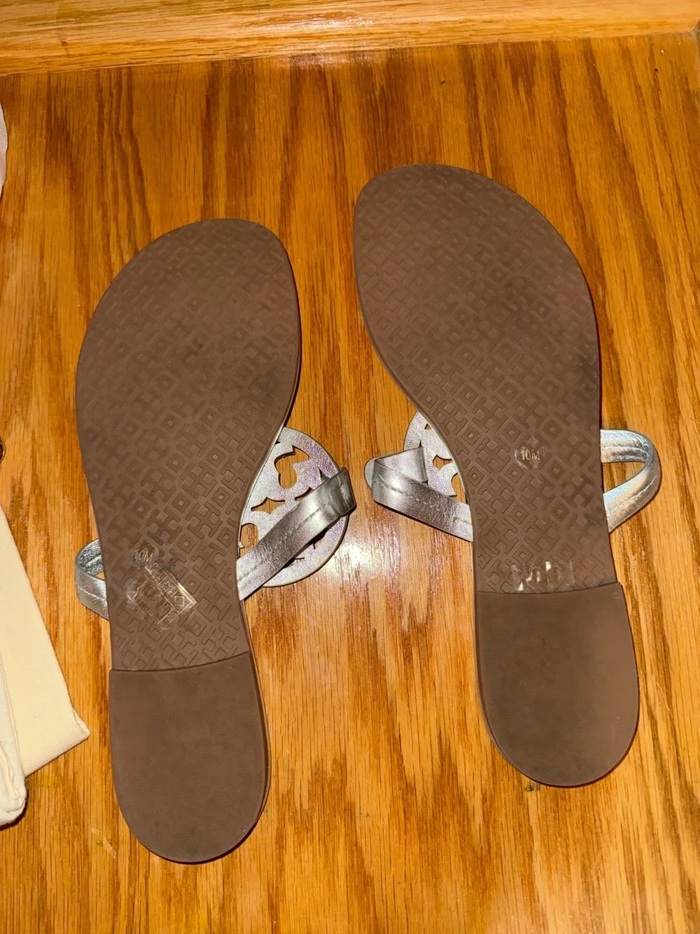 Tory Burch silver rhinestone Miller sandals